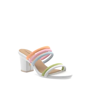 The Slide - White Multi Vegan Leather Rope 3 Block
