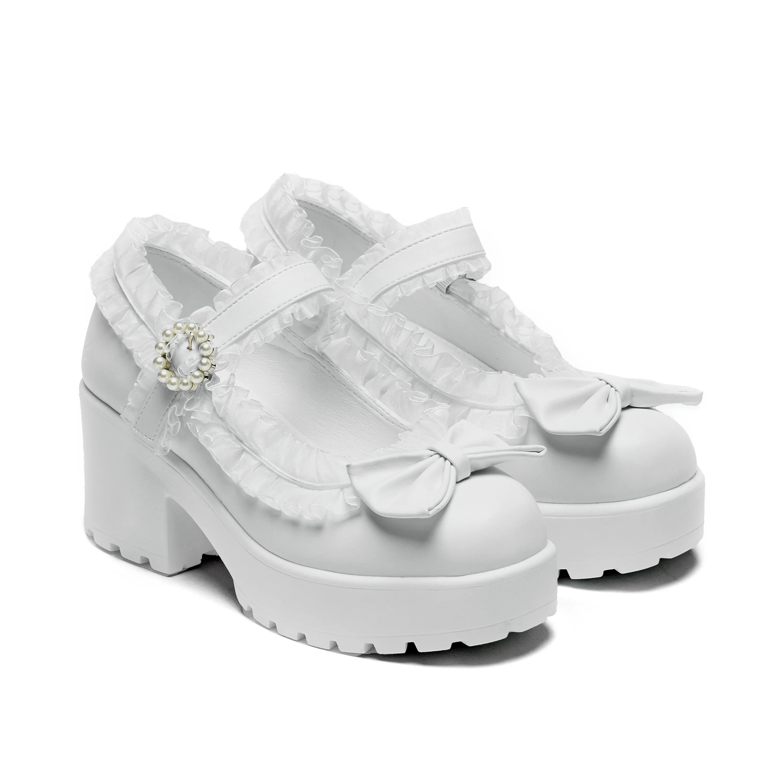 Tira Ruffle Mary Janes ‘ Porcelain Delights Edition’