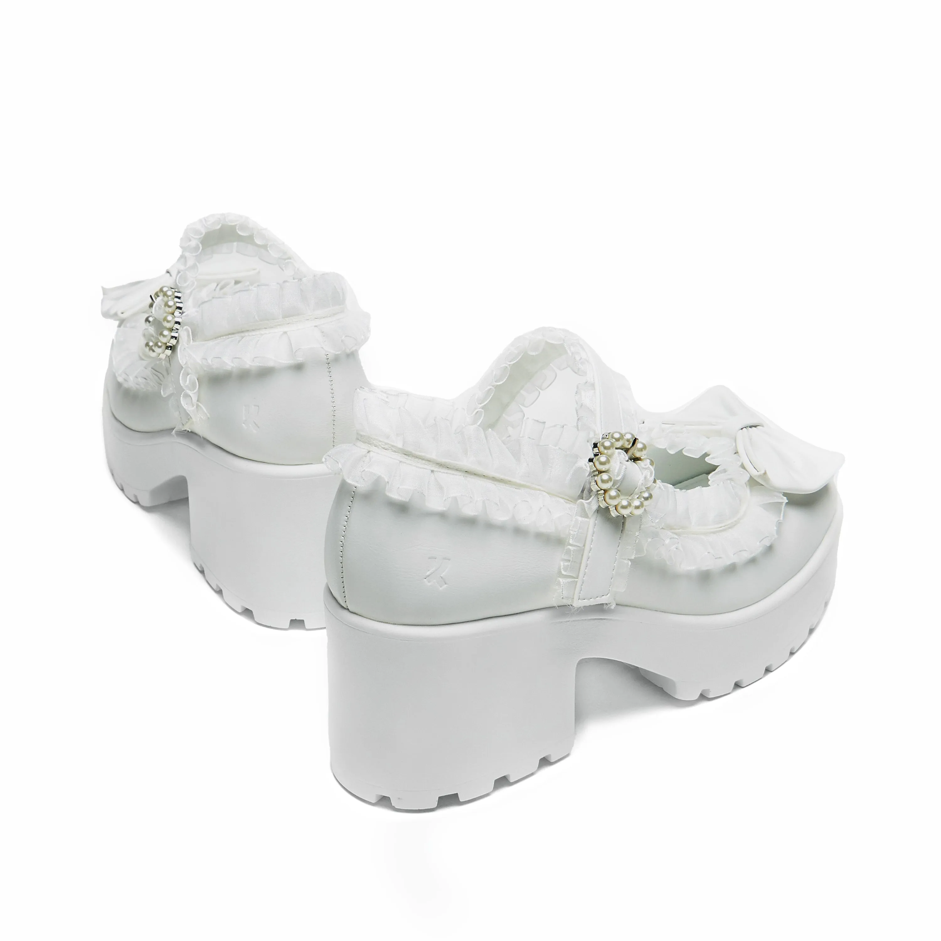 Tira Ruffle Mary Janes ‘ Porcelain Delights Edition’
